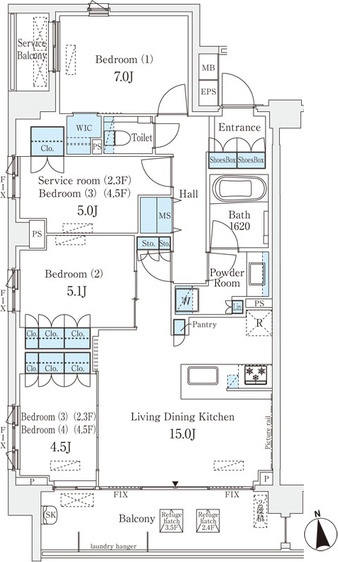 ライトテラス世田谷砧 207号室 間取り