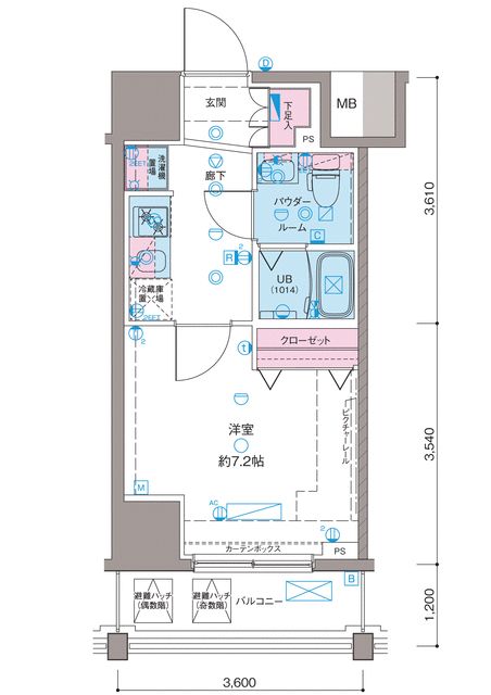 ガリシア新宿ＮｏｒｔｈⅡ 602号室 間取り