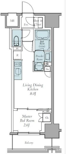 クレストコート東中野 1002号室 間取り