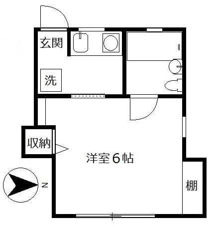 ホワイトハイムＢ棟 101号室 間取り