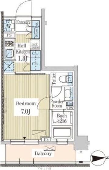 パークアクシス高田馬場テラス 407号室 間取り