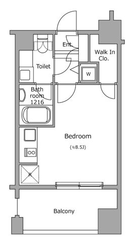 レジディア市ヶ谷 204号室 間取り