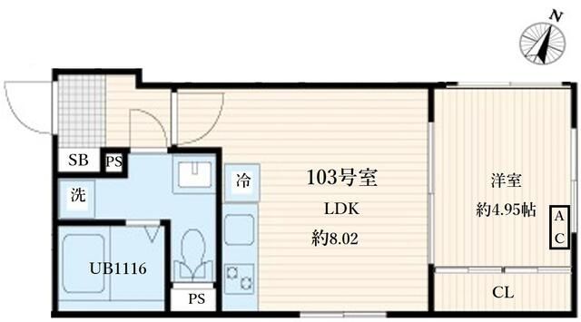 Ａｇｌａｉａ要町 103号室 間取り