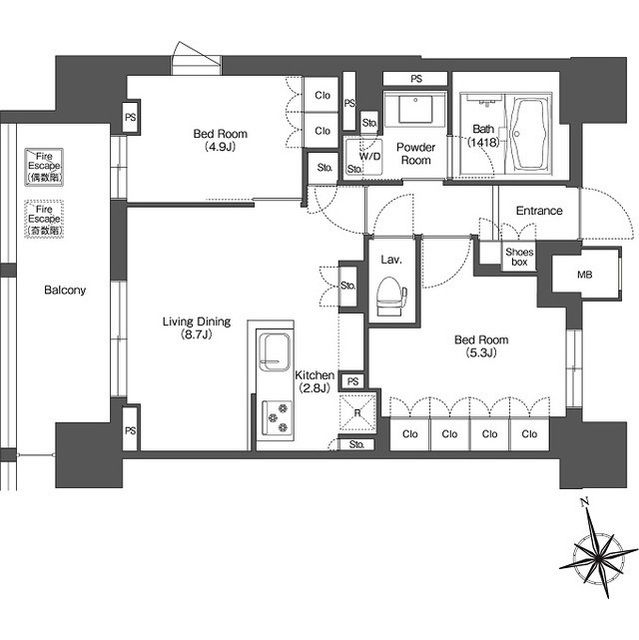 ＬＩＢＲ　ＧＲＡＮＴ　西新宿ＥＡＳＴ 1201号室 間取り