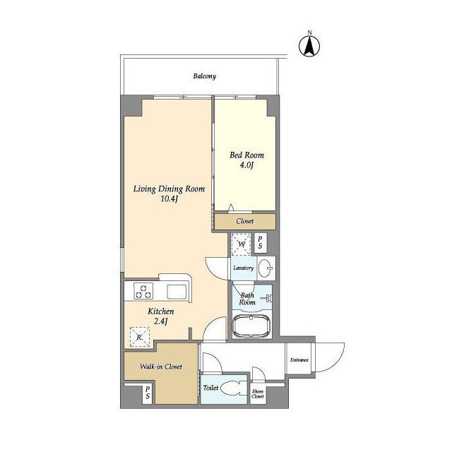アルファコート下赤塚 105号室 間取り
