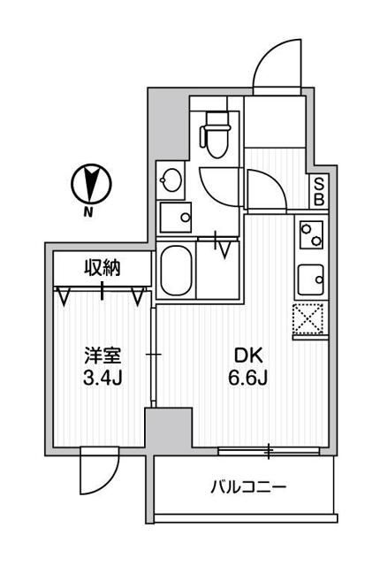 ＬＵＮＩＱ亀戸 702号室 間取り