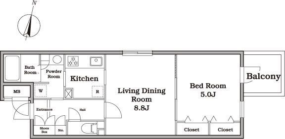 レジディア西新宿Ⅱ 119号室 間取り