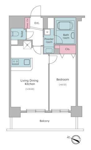 レジディア神田東 702号室 間取り