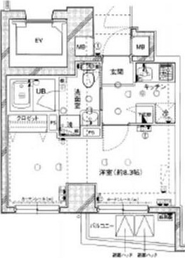 エルニシア上野Ｎｏｒｔｈｅａｓｔ 101号室 間取り