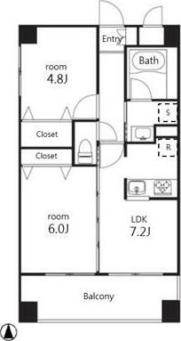 ヤサビアン 102号室 間取り