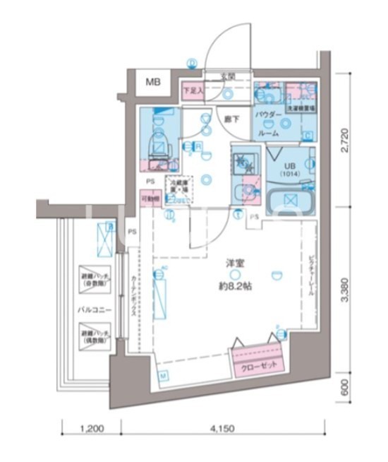 ガリシア新宿ＮｏｒｔｈⅡ 904号室 間取り