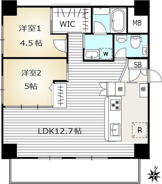 東建ニューハイツ西新宿 706号室 間取り