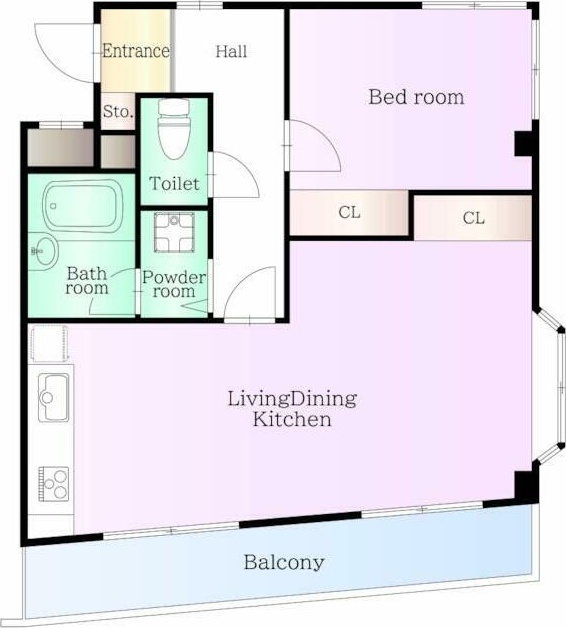 ＦＯＲＴＭ４ 101号室 間取り
