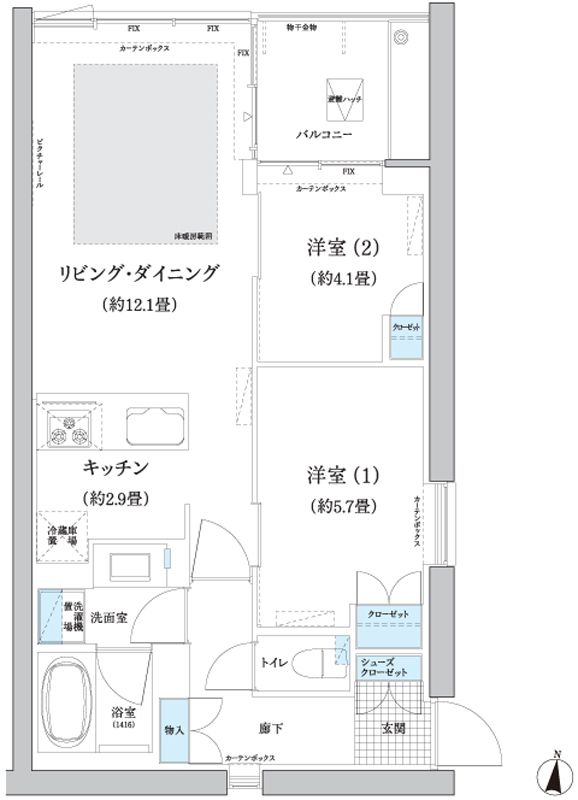 ガーデニエール砧　ＷＥＳＴ 間取り