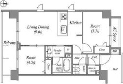 エミリブ下落合 401号室 間取り