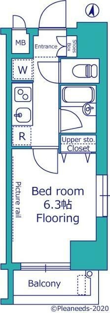 コンシェリア新宿Ｎｏｒｔｈ－Ｏｎｅ 1001号室 間取り