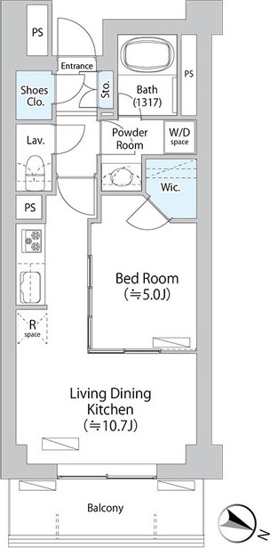 パークアクシス千歳船橋 215号室 間取り