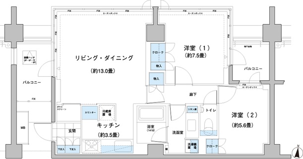 ガーデニエール砧レジデンス 810号室 間取り