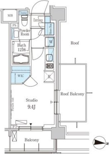 パークアクシス東高円寺 904号室 間取り
