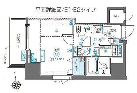 ＺＯＯＭ東新宿 1105号室 間取り