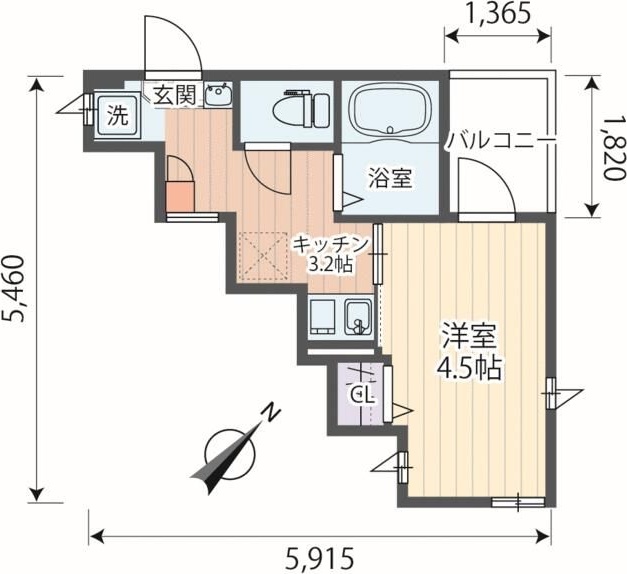 パーククロス西新宿 203号室 間取り