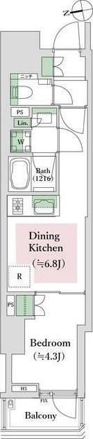 オープンレジデンシア中野ステーションサイド 202号室 間取り