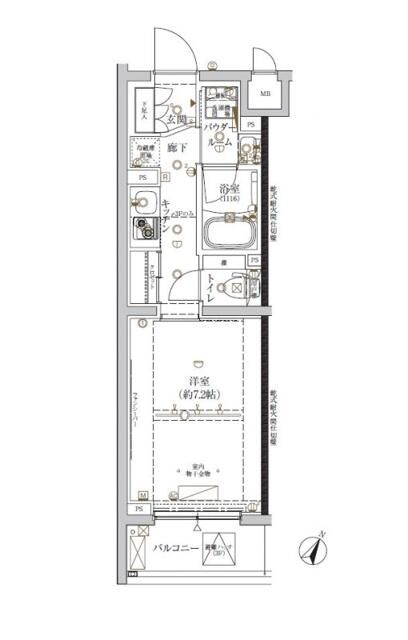 クレイシア新宿ノース 209号室 間取り