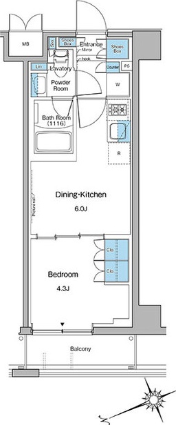 ルフォンプログレ中野坂上 206号室 間取り