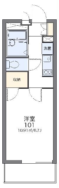 レオパレスゼルコヴァ 106号室 間取り