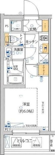 ライジングプレイス綾瀬 224号室 間取り