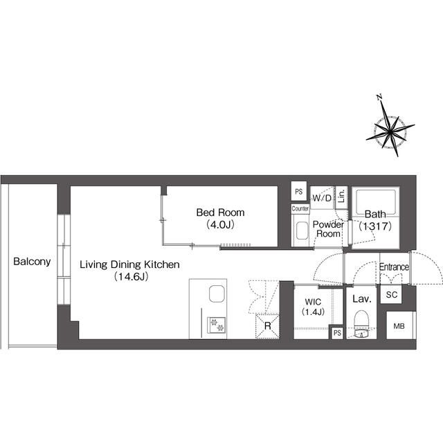 ルーウェ東大泉 509号室 間取り