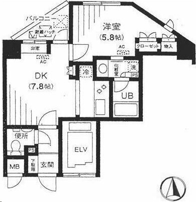 アクティヴュー新宿 1104号室 間取り