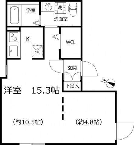 Ｂｒａｎｃｈｅ中野本町 206号室 間取り