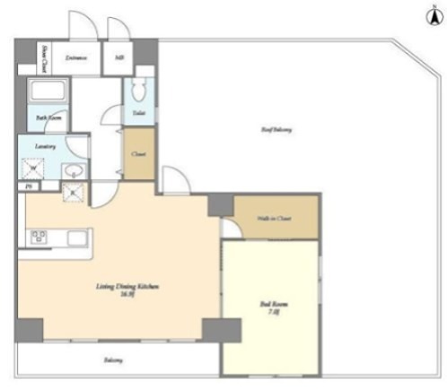 シェル中野弥生町 508号室 間取り