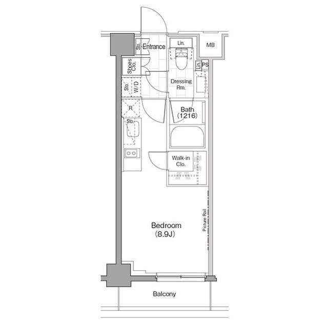 ザ・パークハビオ新宿 502号室 間取り