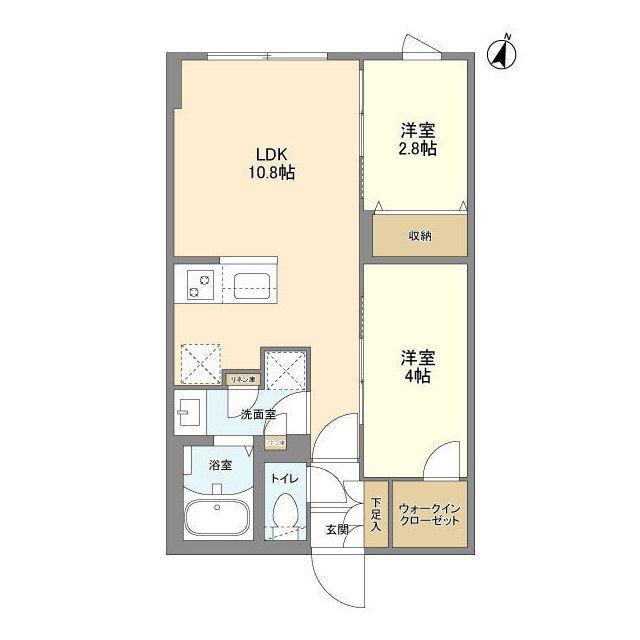 ウェルスクエア駒場東大前 204号室 間取り