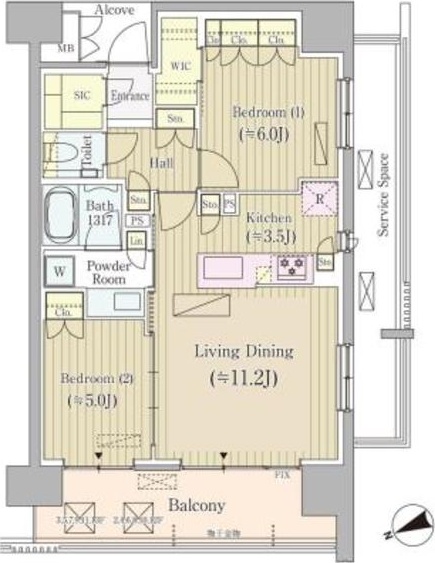 ジオ四谷荒木町 305号室 間取り
