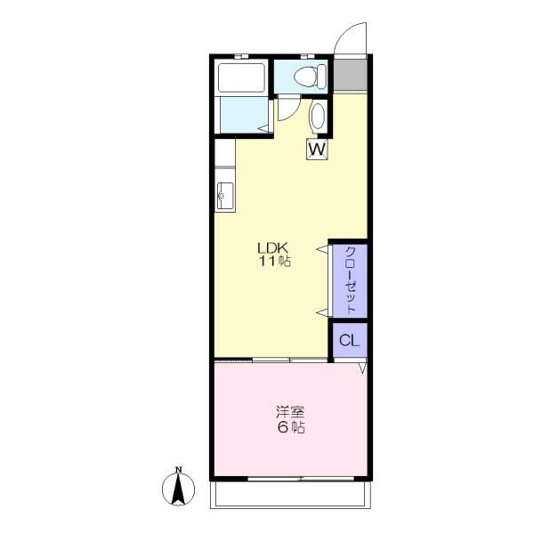 コーポ川見 201号室 間取り