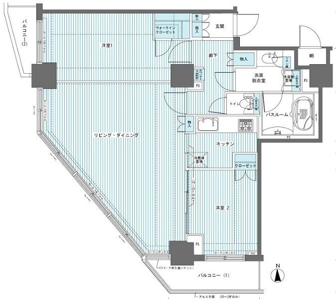 フェニックス西参道タワー 1702号室 間取り