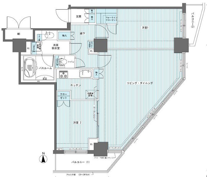 フェニックス西参道タワー 2004号室 間取り
