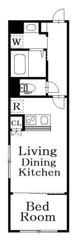 ＲＩＴＳ　ＳＥＫＩＭＡＣＨＩ 102号室 間取り