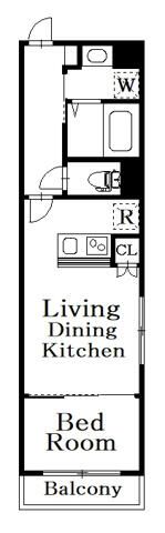 ＲＩＴＳ　ＳＥＫＩＭＡＣＨＩ 203号室 間取り