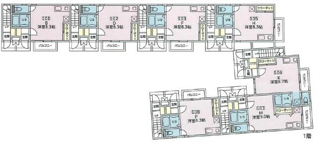 ＦＩＴ北新宿 105号室 間取り