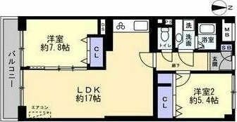 コープ戸山台 807号室 間取り