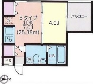 アート・フル中井 102号室 間取り