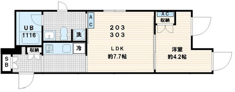 MUVA　YOYOGI（旧名称：Fullea代々木） 203号室 間取り
