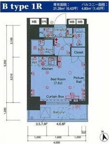 シンシア牛込 602号室 間取り