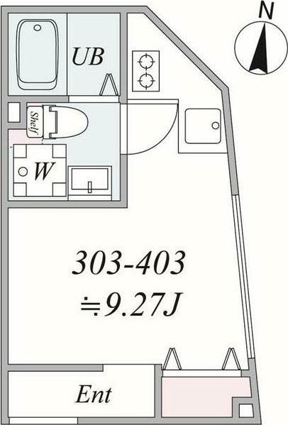 ｔｒｉａｓ１５２ 403号室 間取り