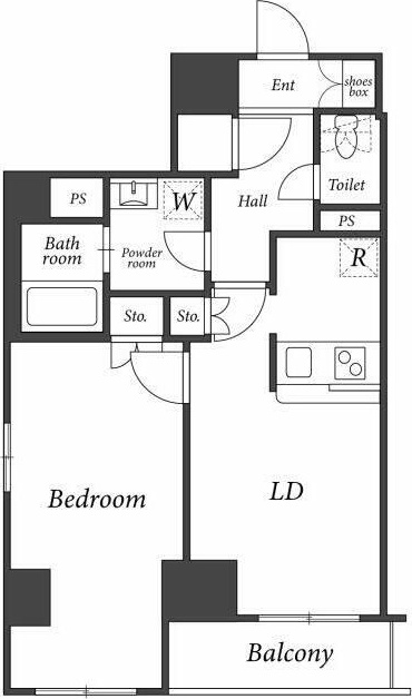リージア西新宿 204号室 間取り