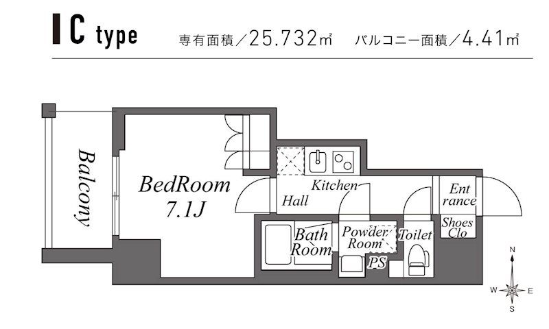 ＺＯＯＭ池袋Ｗｅｓｔ 1103号室 間取り